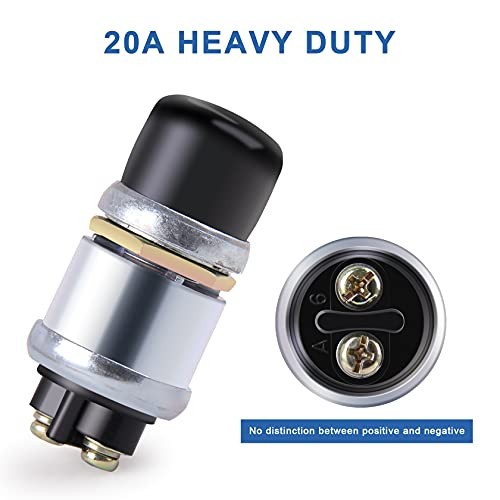 Push Button Starter Switch 12V 20A, Waterproof Momentary Start Switch for Car