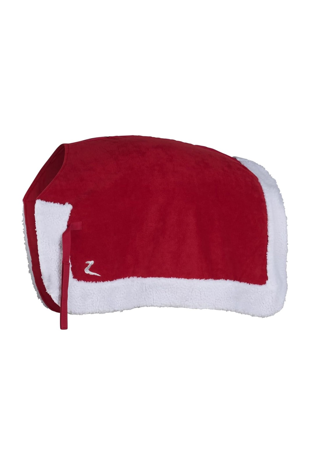 HORZE Santa Christmas Fleece Horse Quarter Sheet Riding Blanket Horse, Red
