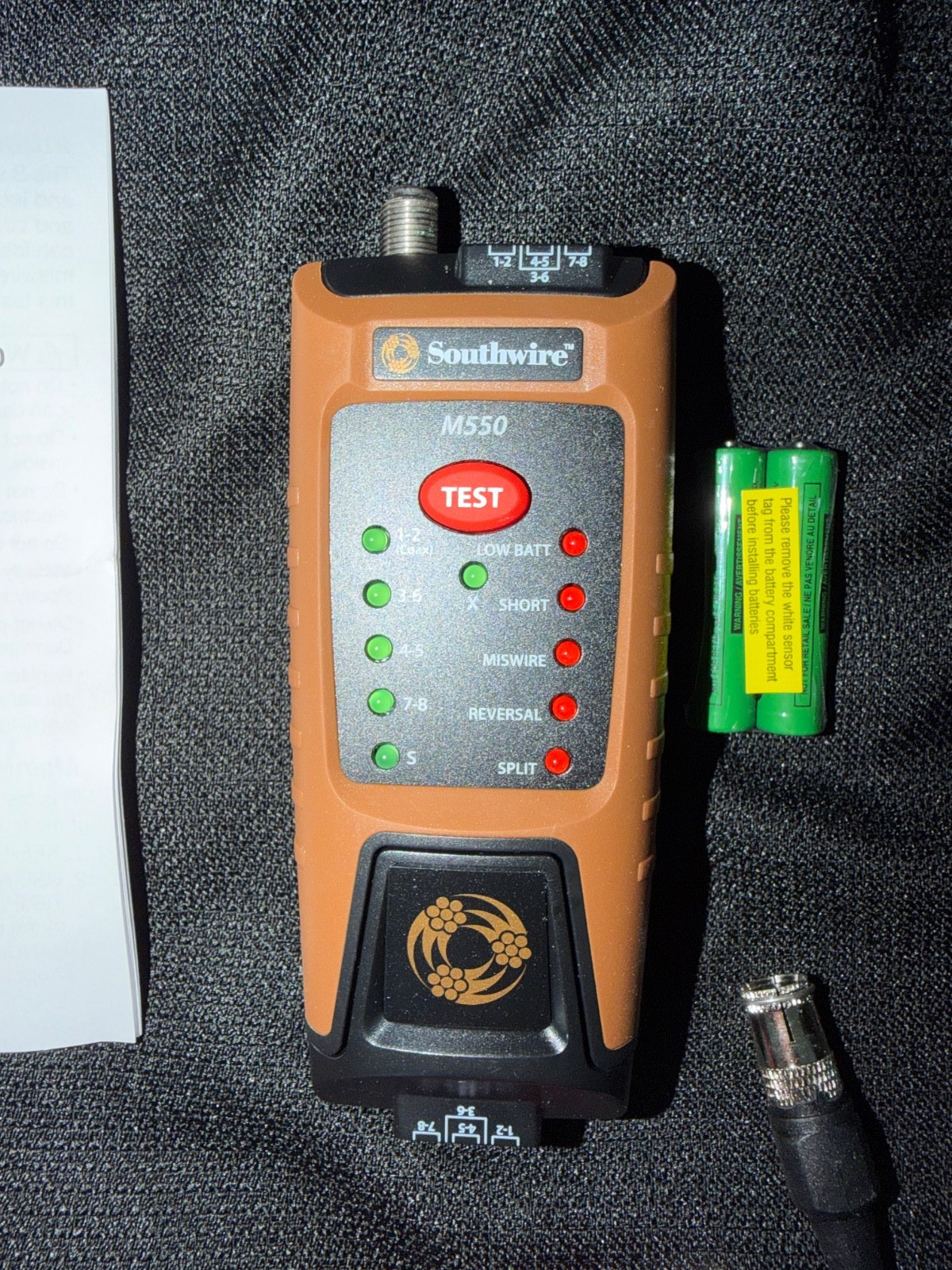 Southwire M550 Data & Video Cable Tester **Please Read**