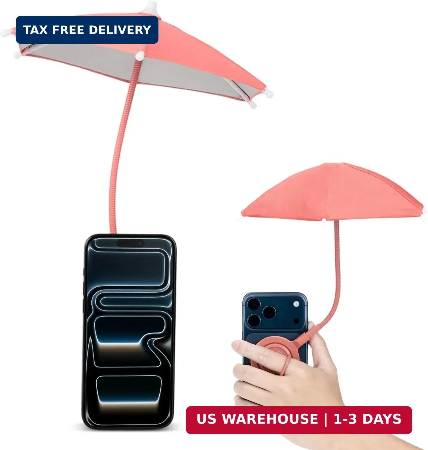 Kiorafoto Phone Umbrella for Sun, Magnetic Cellphone SunShade Shield Umbrella, U
