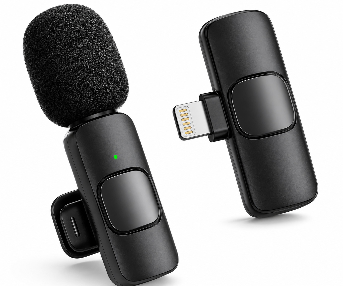 3 in 1 Wireless Clip-on Microphones for iPhone, Camera, Android, iPad