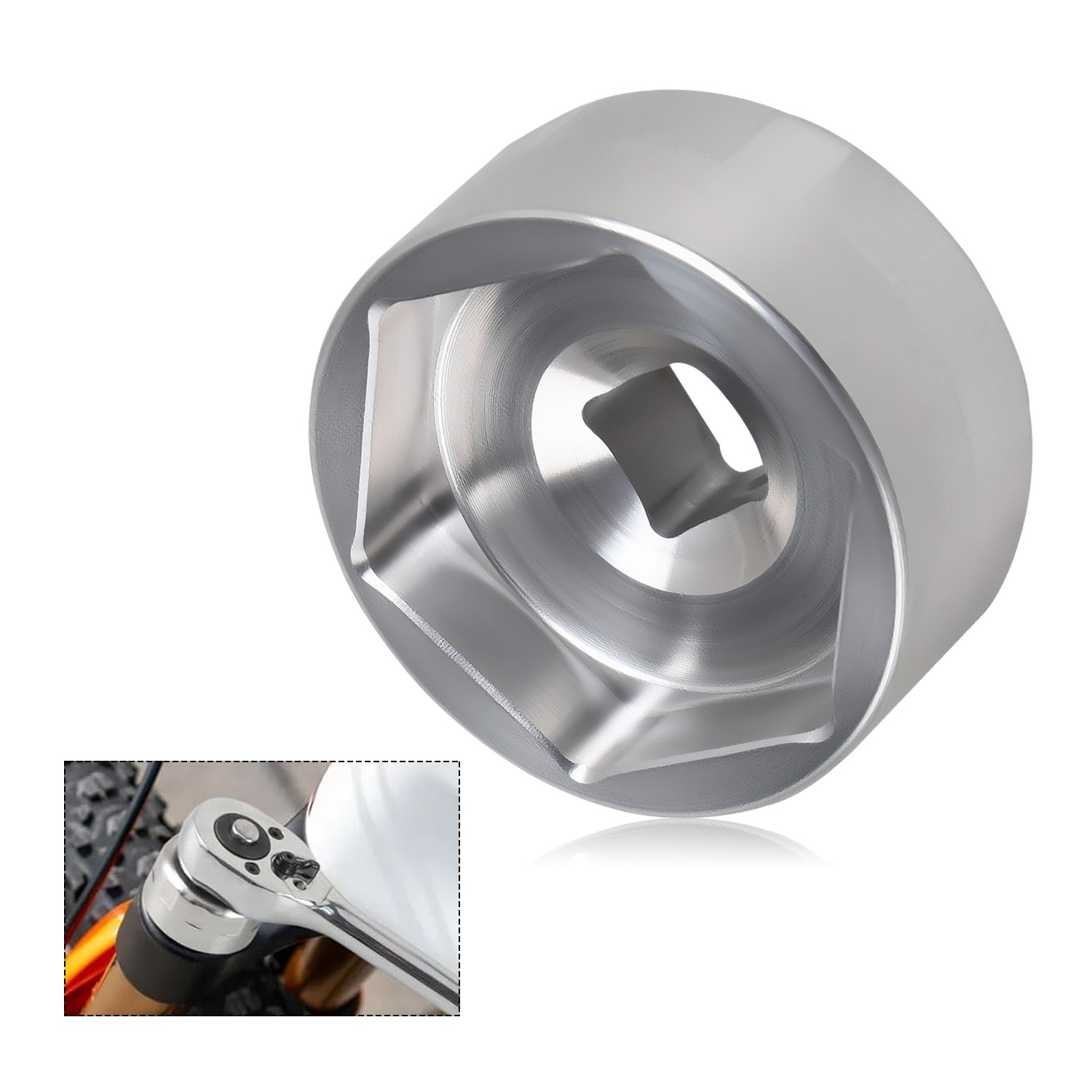 1x Bike Fork Topcap Ratchet Socket for Mountain Bike 36 38 40 Series Forks