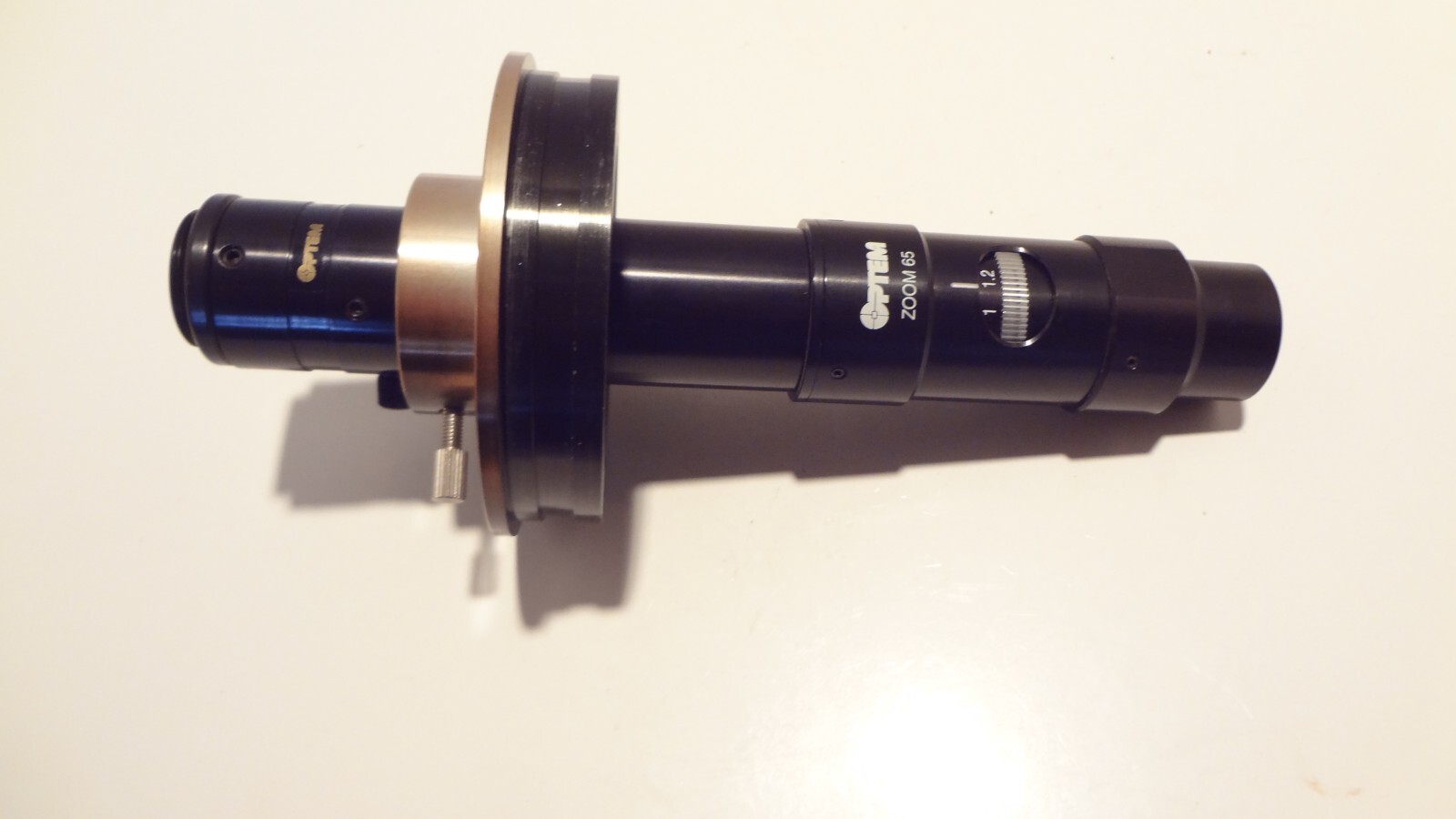 OPTEM ZOOM 65 VIDEO MICROSCOPE SYSTEM COMPLETE WITH SCOPE STAND ADAPTOR