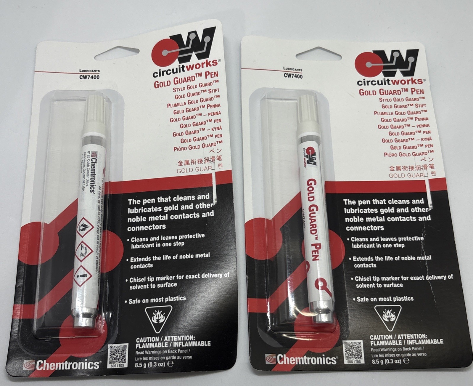 Chemtronics CW7400 CircuitWorks Gold Guard Pen (Lot of 2) - New Sealed 2017