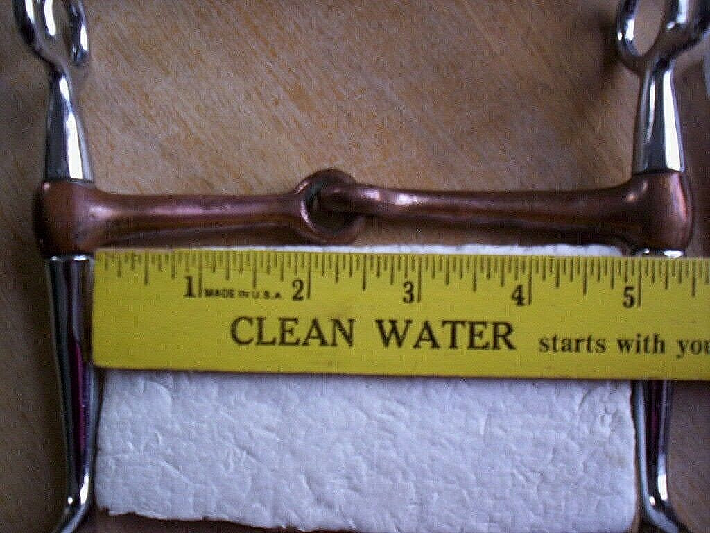 Used Tom Thumb Snaffle Bit 5" Copper Mouth 6 1/2" Shanks