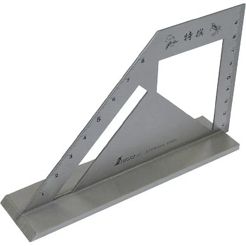 Shinwa Sokutei Stop type square with wide base stand 40mm 62189 NEW from Japan