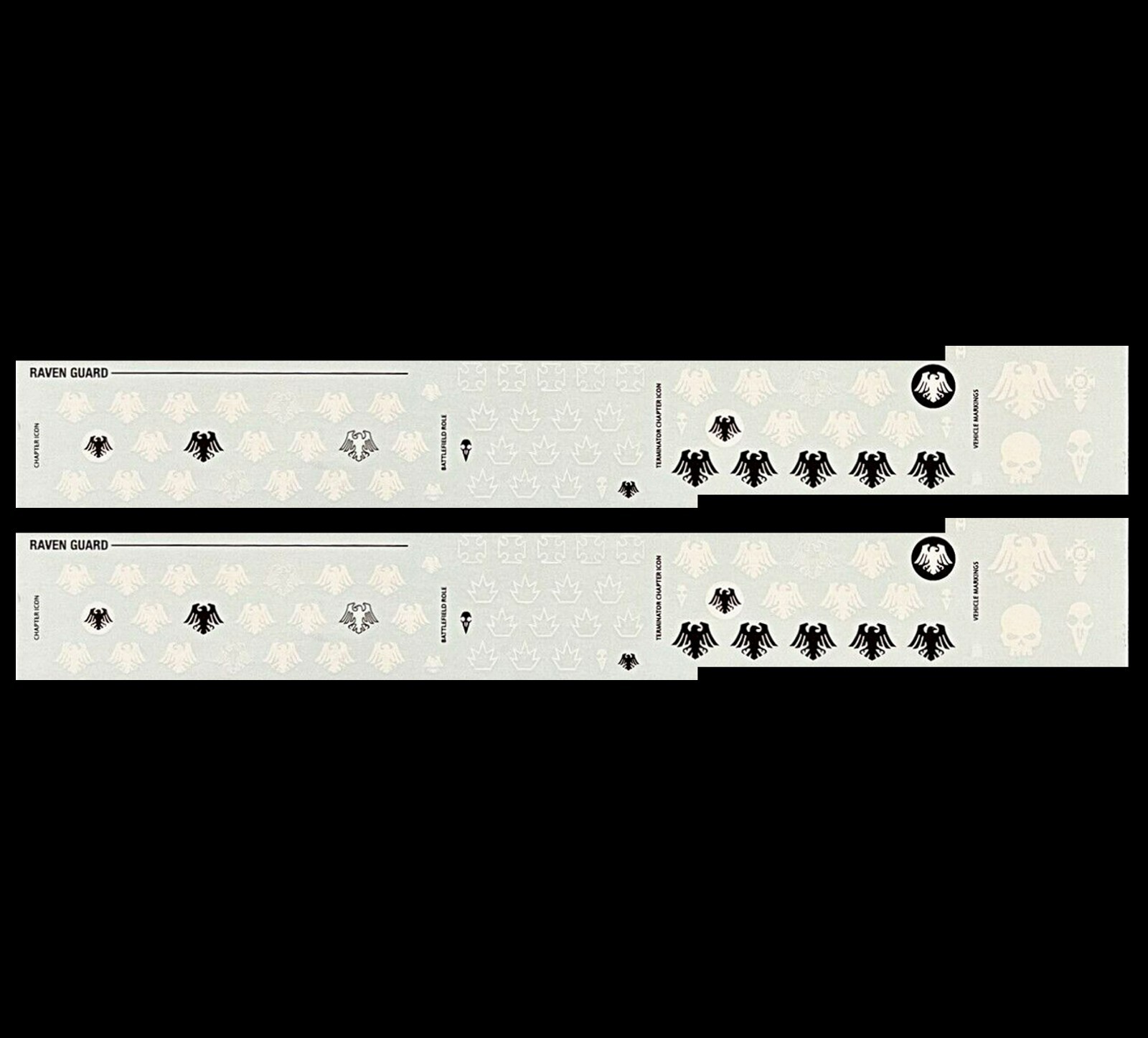 Leviathan Raven Guard Primaris Space Marines Decals Transfers x2 Warhammer 40k