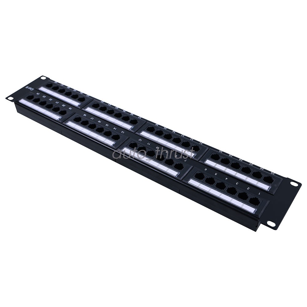 Leviton 69586-U48 eXtreme 6+ Universal Patch Panel, 48-Port, 2RU, CAT 6. READ