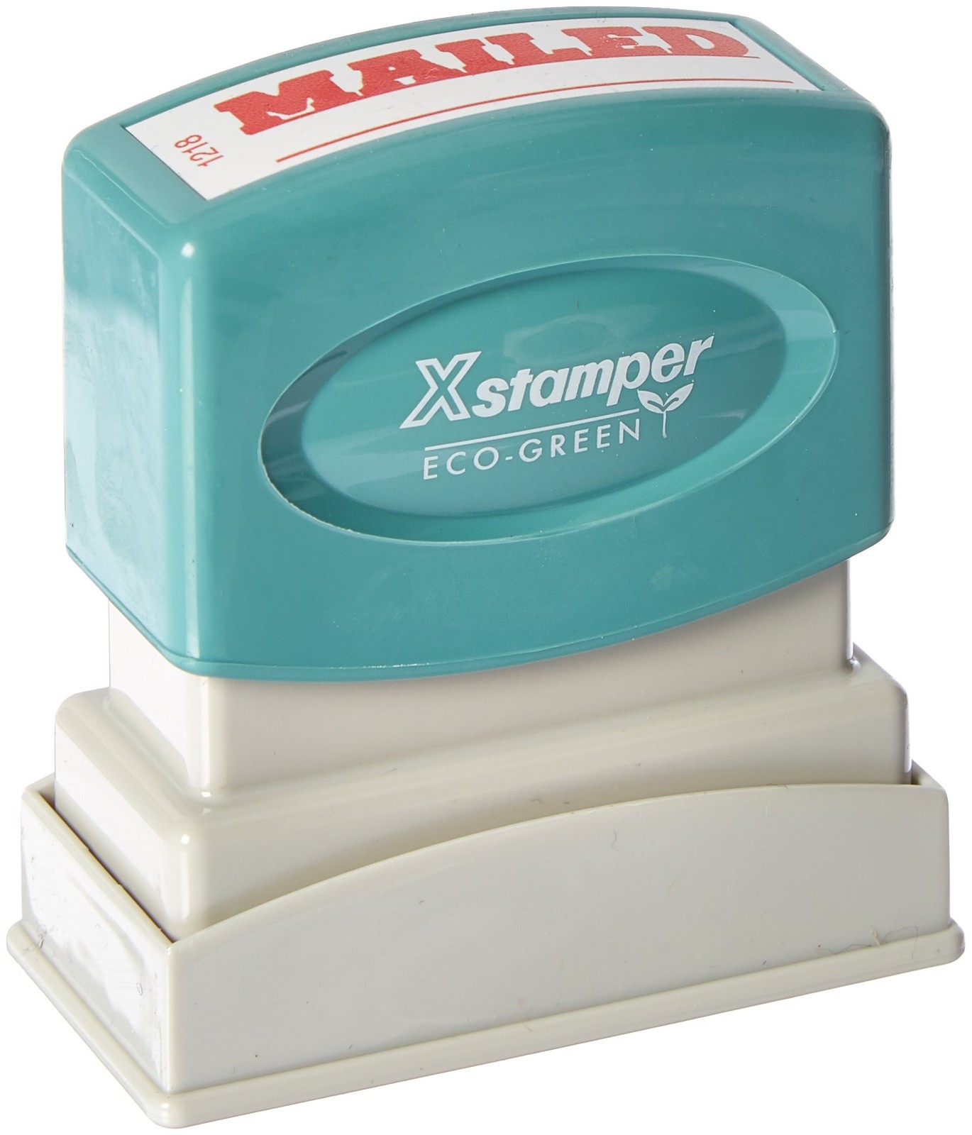 1218 MAILED PreInked Rubber Stamp Red Ink 1/2 x 15/8 Inch Impression Tool