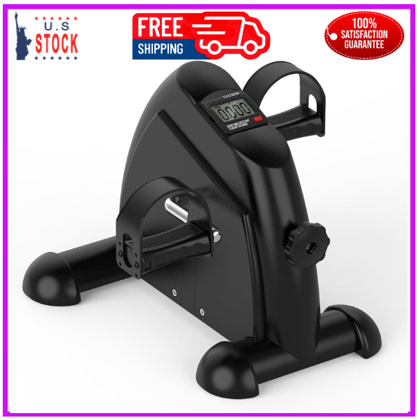 Under Desk Elliptical & Mini Exercise Bike – Seated Electric Leg Exerciser & ...