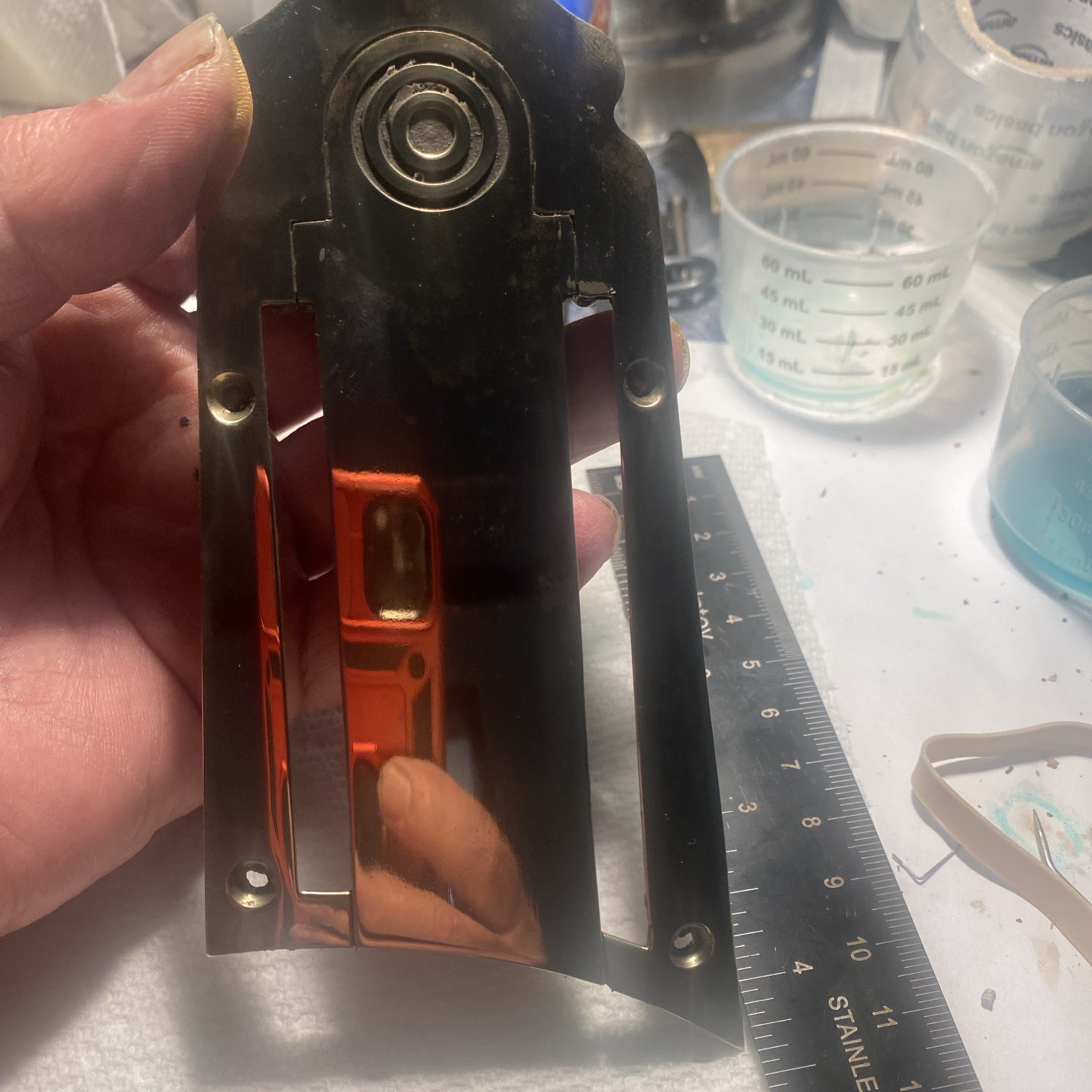 Brass Patch box And Screws.