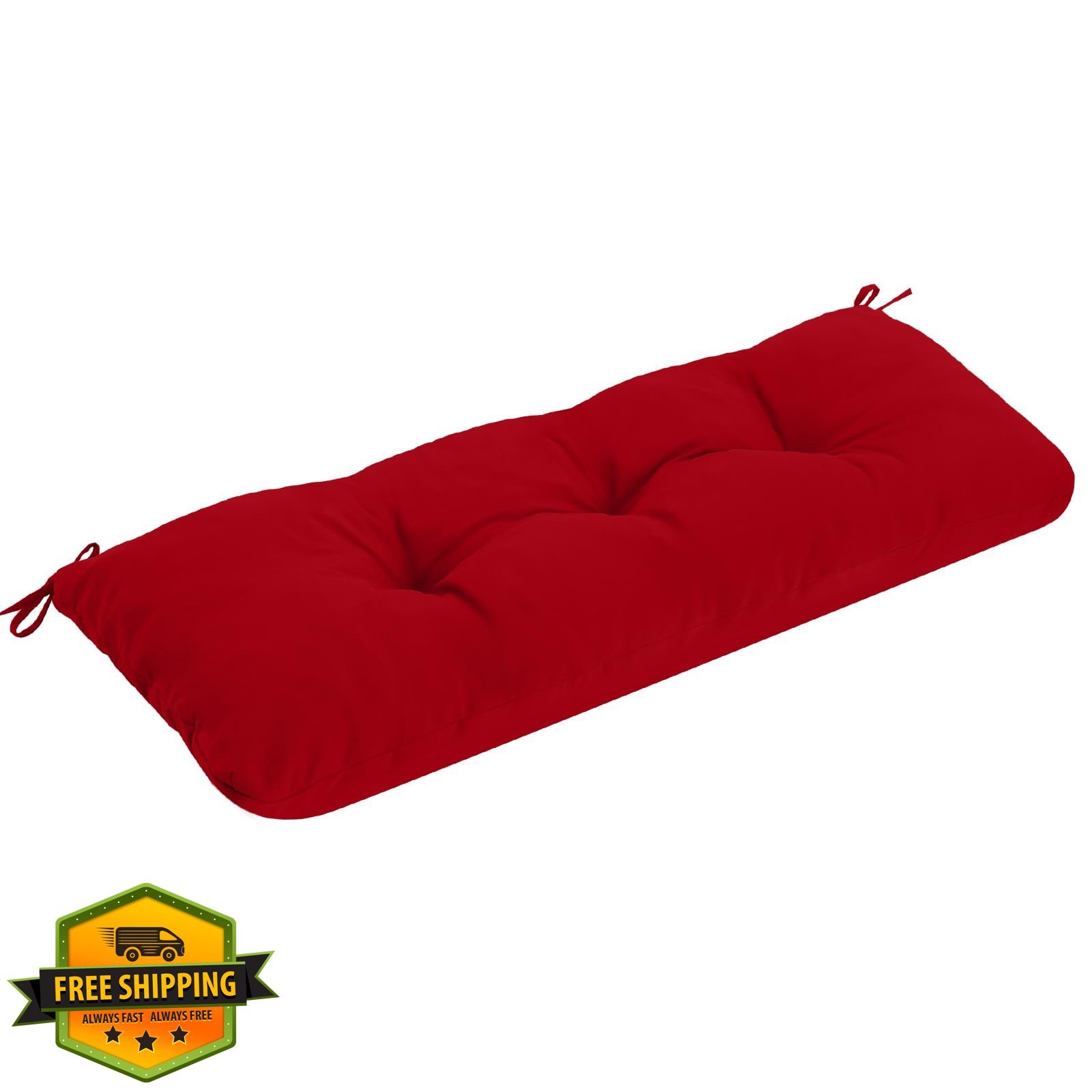 PRIMEPATIO Outdoor Bench Cushion Waterproof 42x15 Red Tufted