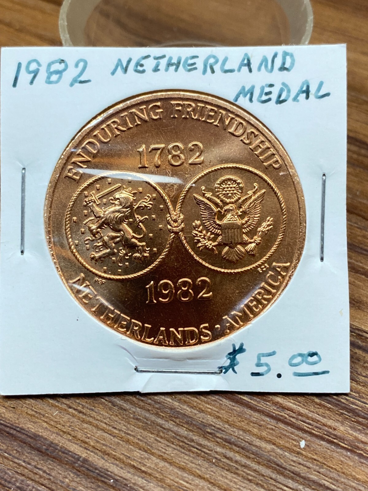 STORAGE UNIT FIND 1982 Nederland Medal Coin 200 Jaar Enduring Friendship