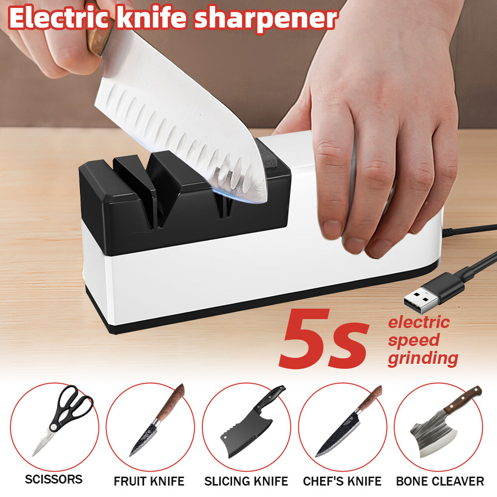 Professional Electric Knife Sharpener Kitchen Sharpening Stone Grinder knives US