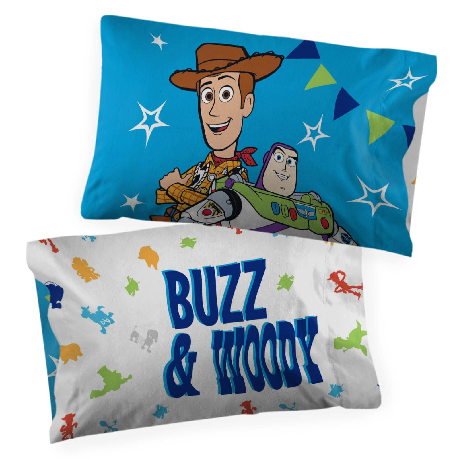 Disney Pixar Toy Story 2 Pack Kids Pillowcase - Buzz Lightyear & Woody, Rever...