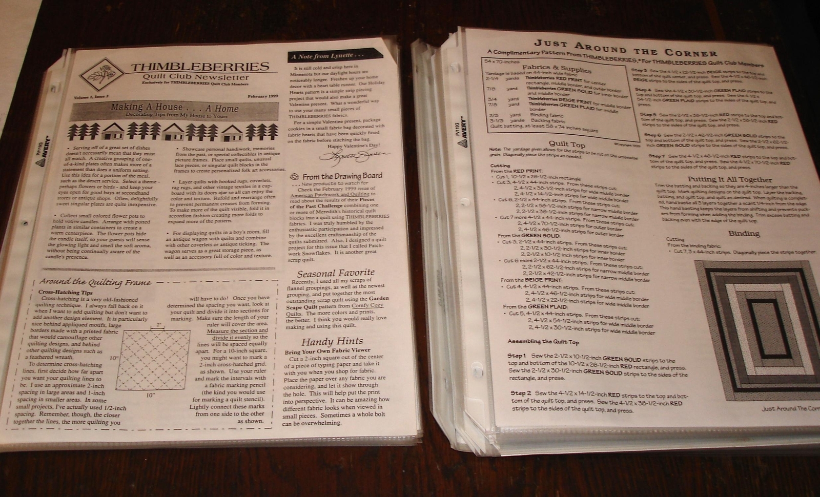 Huge Estate Lot Thimbleberries Club Newsletters & Members Only Quilt Patterns