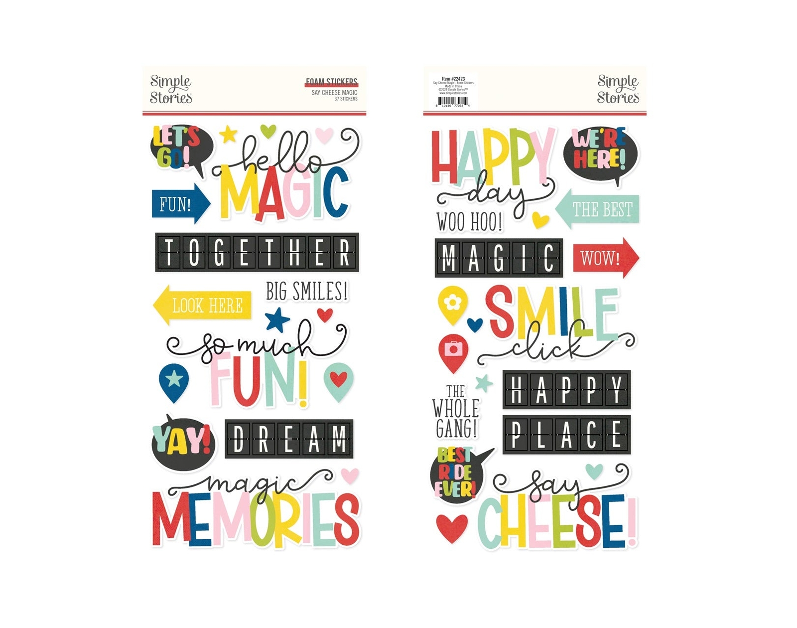 Say Cheese - Magic At the Park - Foam Stickers Set