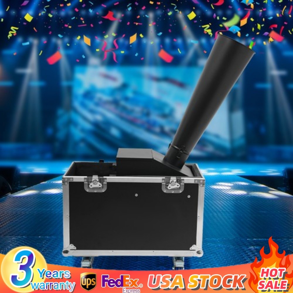 Confetti Machine w/ Flight Case Professional Confetti Launcher Machine 45-90° 6m