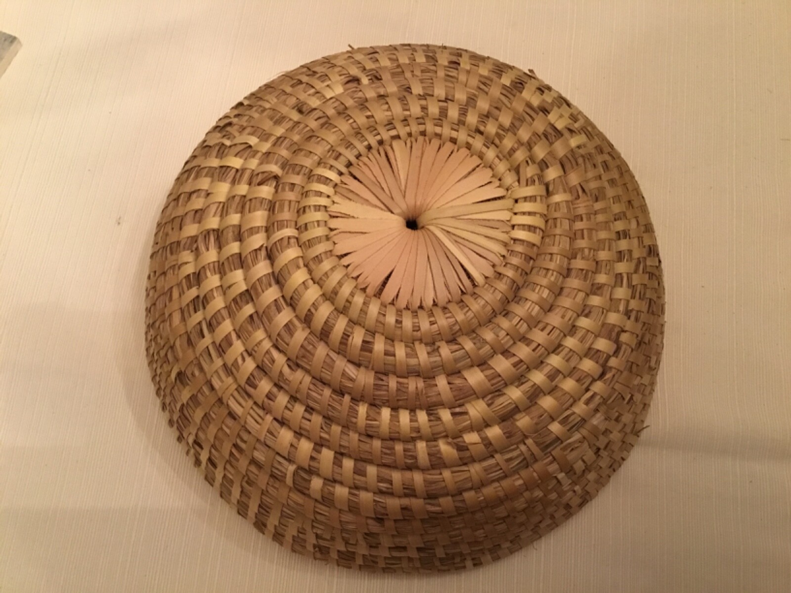 Large SWEETGRASS Basket 11” Diameter and Paperback
