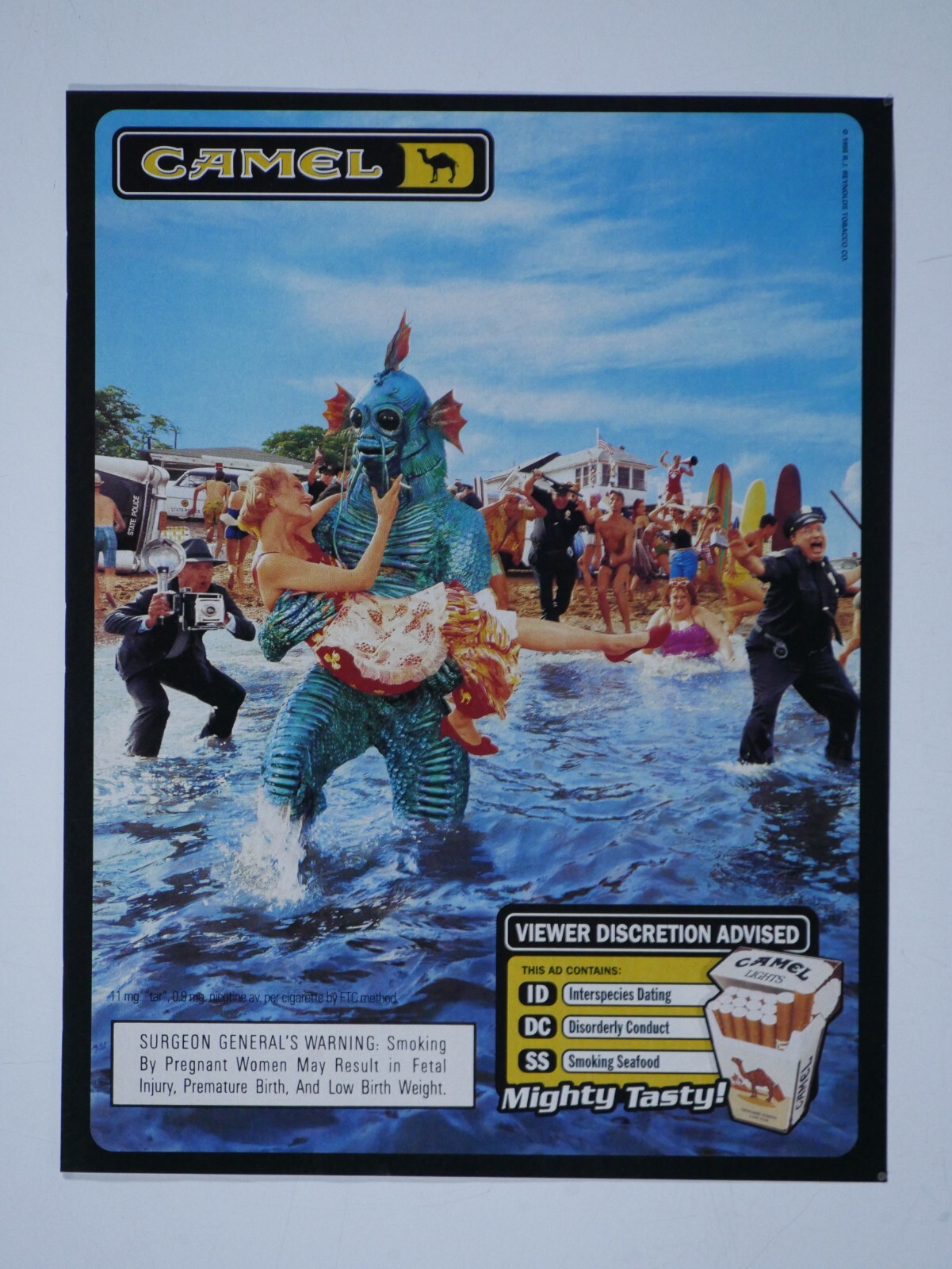 Camel Creature From Blue Lagoon Halloween Vintage 1999 Original Print Ad 8x10.5"