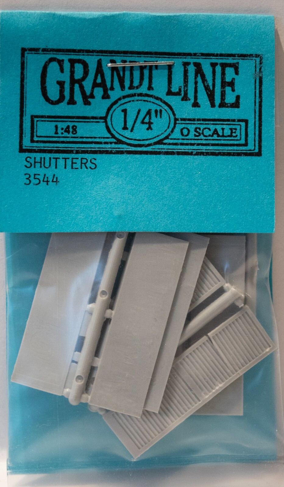 Grandt Line (1/4 Scale) #3544 Louvered Window Shutters --1.3" L x .4" w ( 4 set)