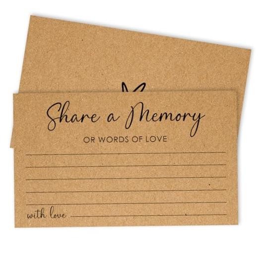 30 Blank Memorial Cards for Card-2 - Share a Memory Card
