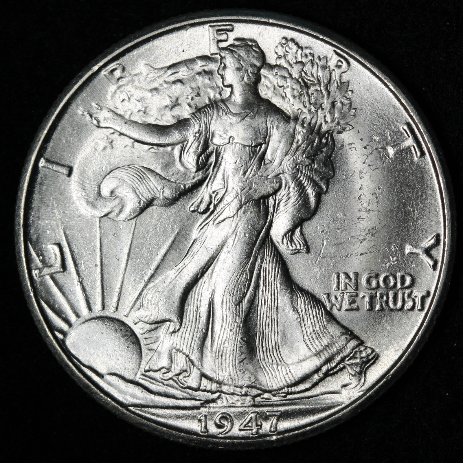 1947-D Walking Liberty Silver Half Dollar GEM BU *UNCIRCULATED* MS E373 SDFS