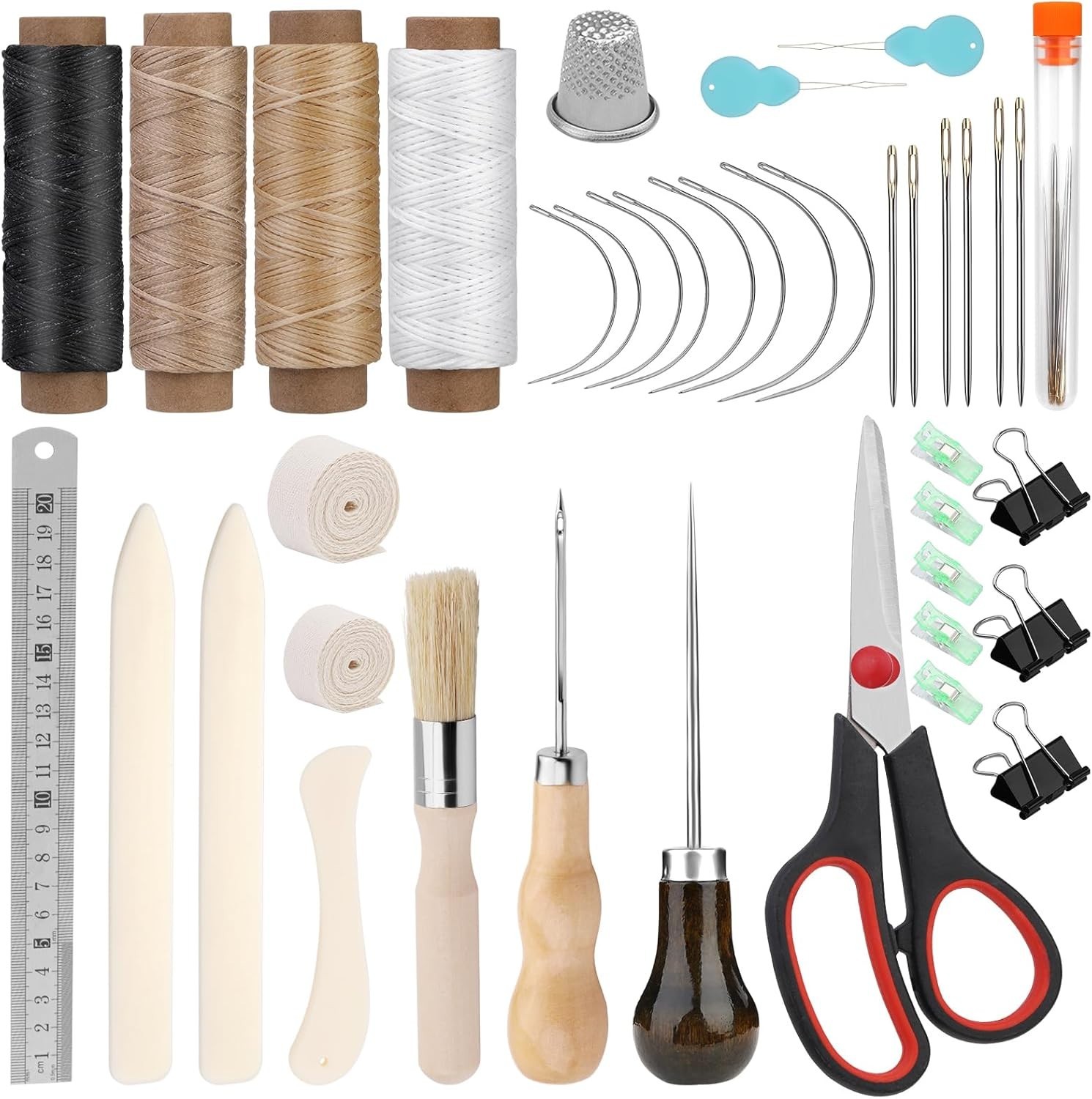 41 Pcs Book Binding Kits 3 Pcs Bone Folder Paper Creaser Paper Folding Tool B...