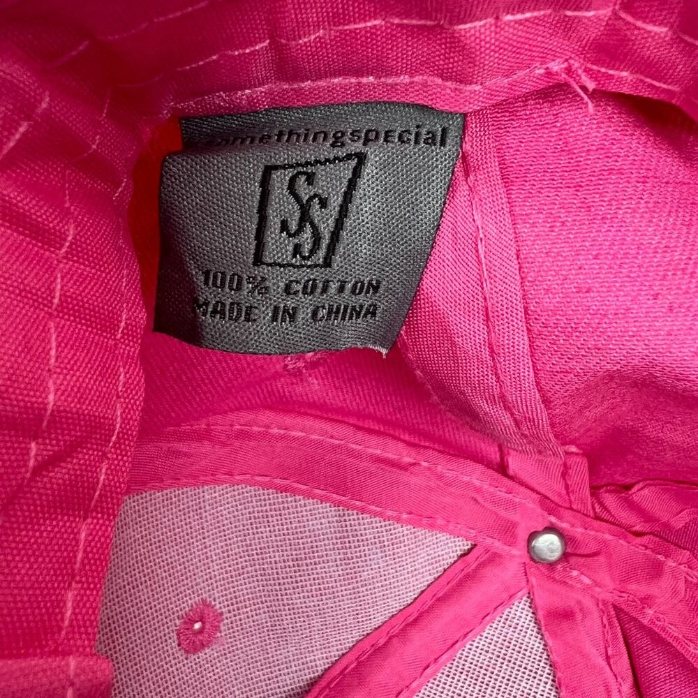 Las Vegas hot pink and silver sequence rhinestones gems sizable hat