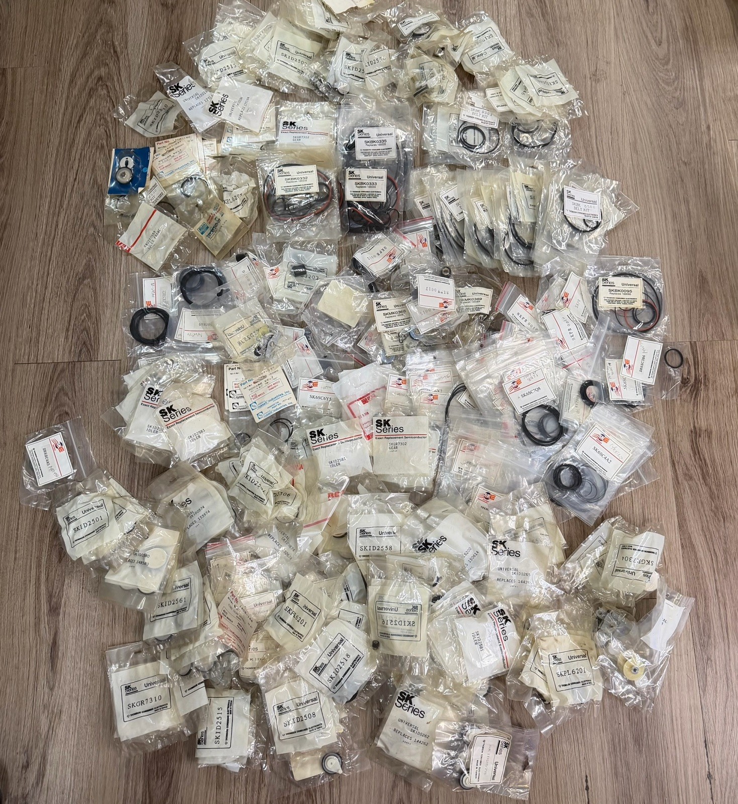 Huge Lot SK Series Universal Replacement Parts NOS Belts Gears Pulleys O-Rings
