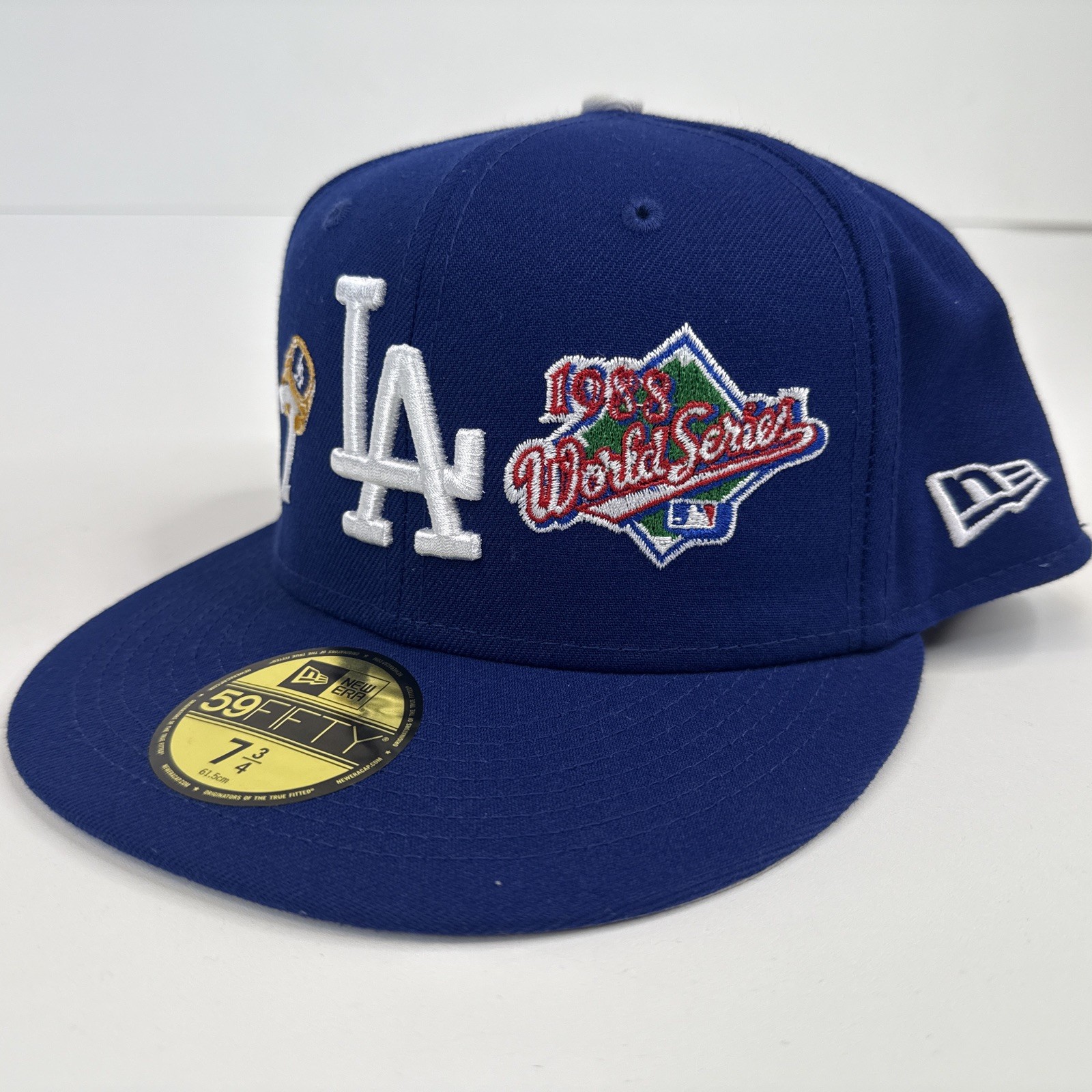 New Era Cap Q4 Qt 59fifty Los Angeles Dodgers Fitted Hat Style Blue Size 7 3/4