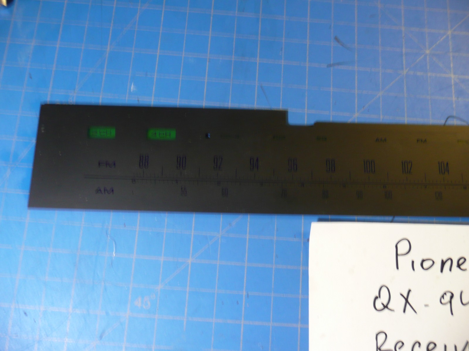 Pioneer QX-949 Receiver Replacement Parts Plastic Tuning Dial Scale