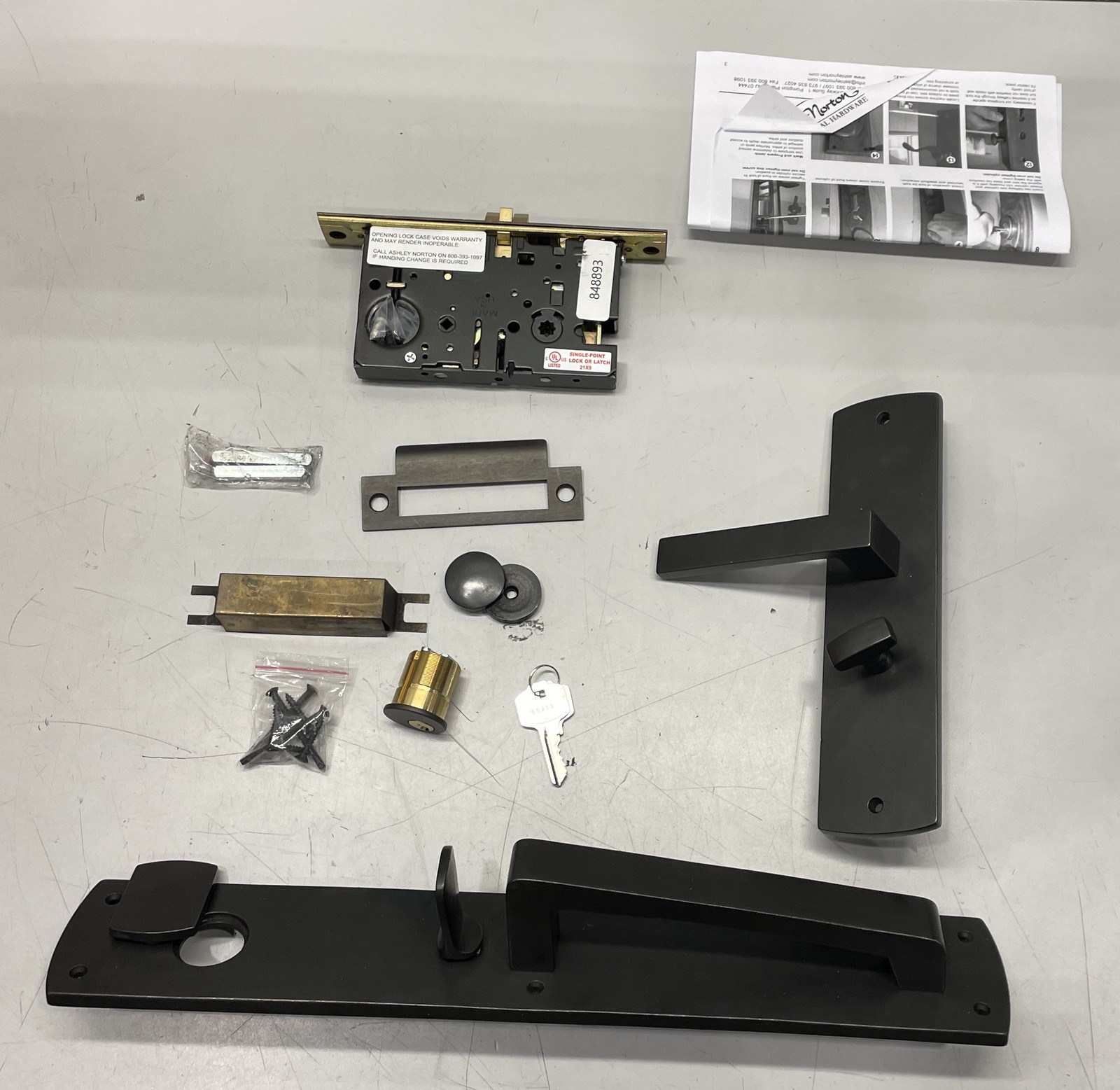 Ashley Norton Meridian GxL Entry Door Plate BZ.CVSGL.310.10.L