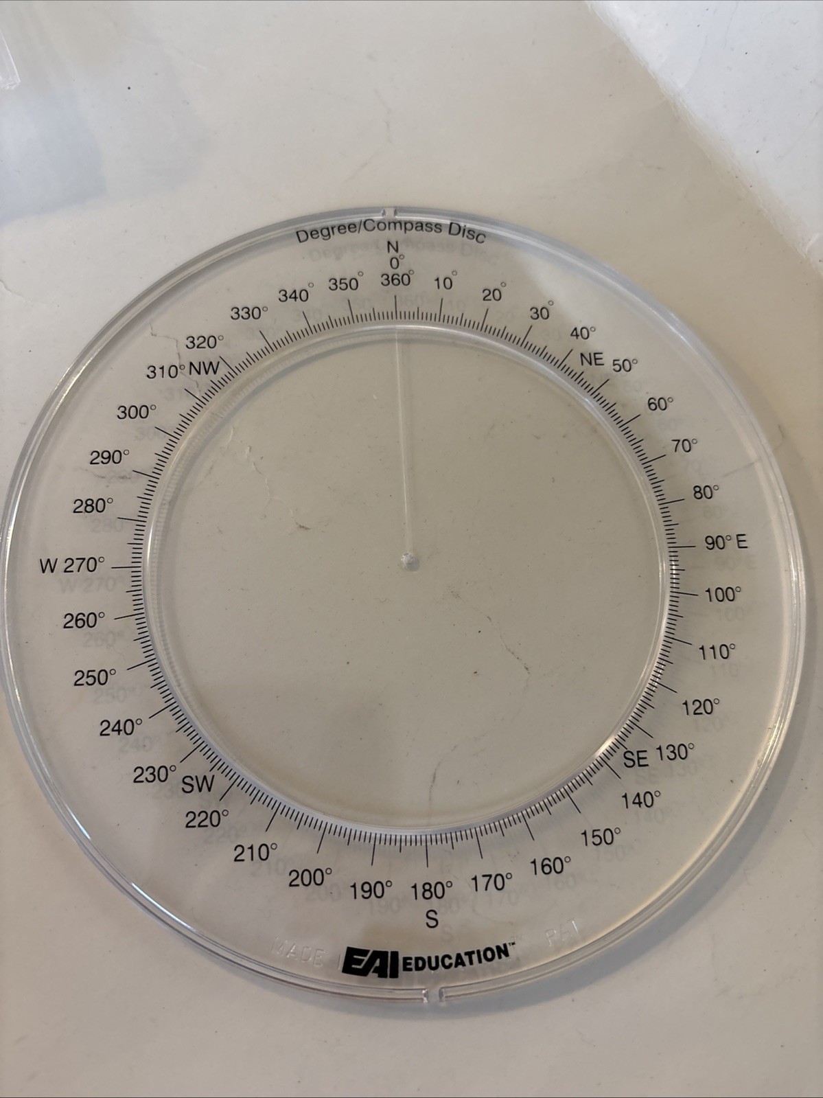 6 Inch 360 Degree Protractor Round Angular Ruler for Drawing Drafting Geometry