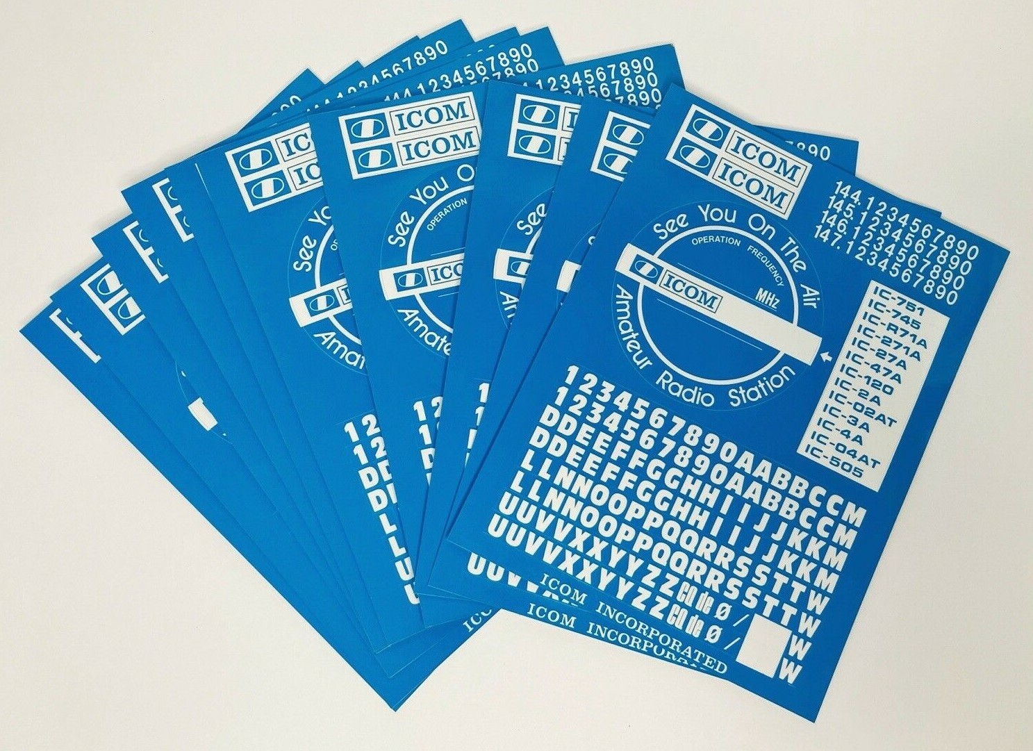 NEW ~ Vintage Icom Amateur Ham Radio Station decals Sticker Sheet