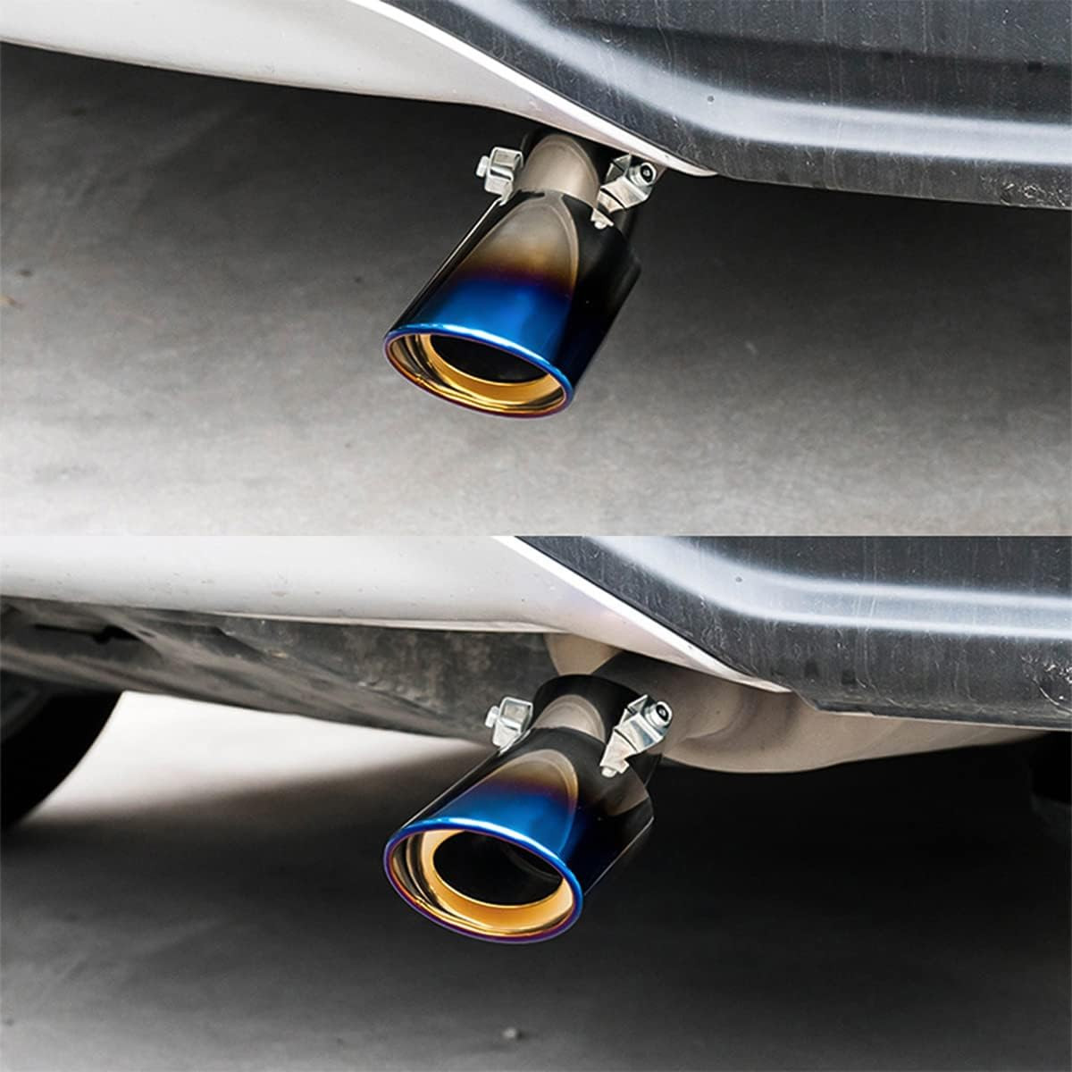Stainless Steel Car Exhaust Tip, 2.5" to 3.3" Universal Car Exhaust Pipe Modific