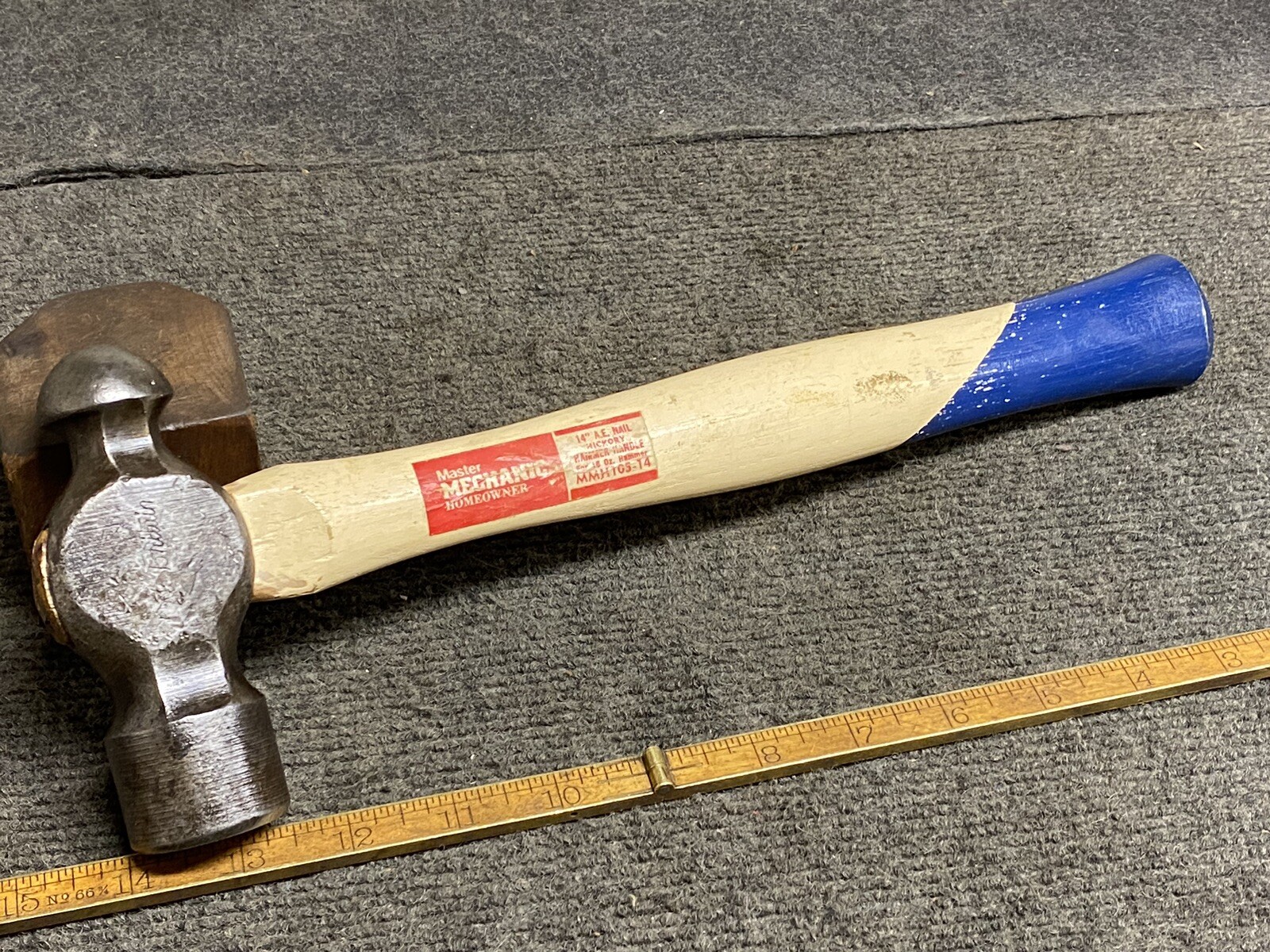 Vintage New Britain 24 Oz Ball Peen Hammer With NOS Handle H-24-1