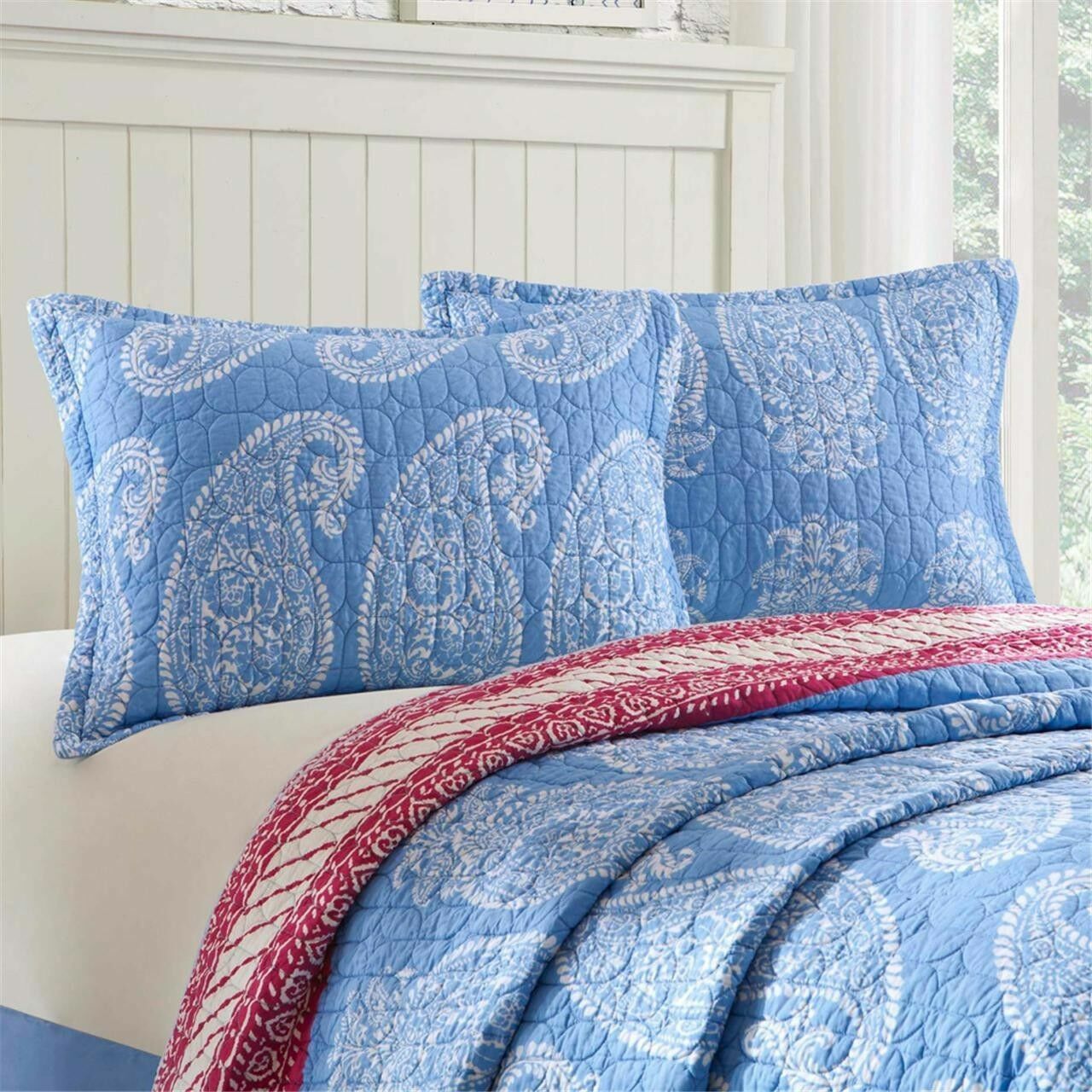 ONE ECHO woodblock king quilted sham