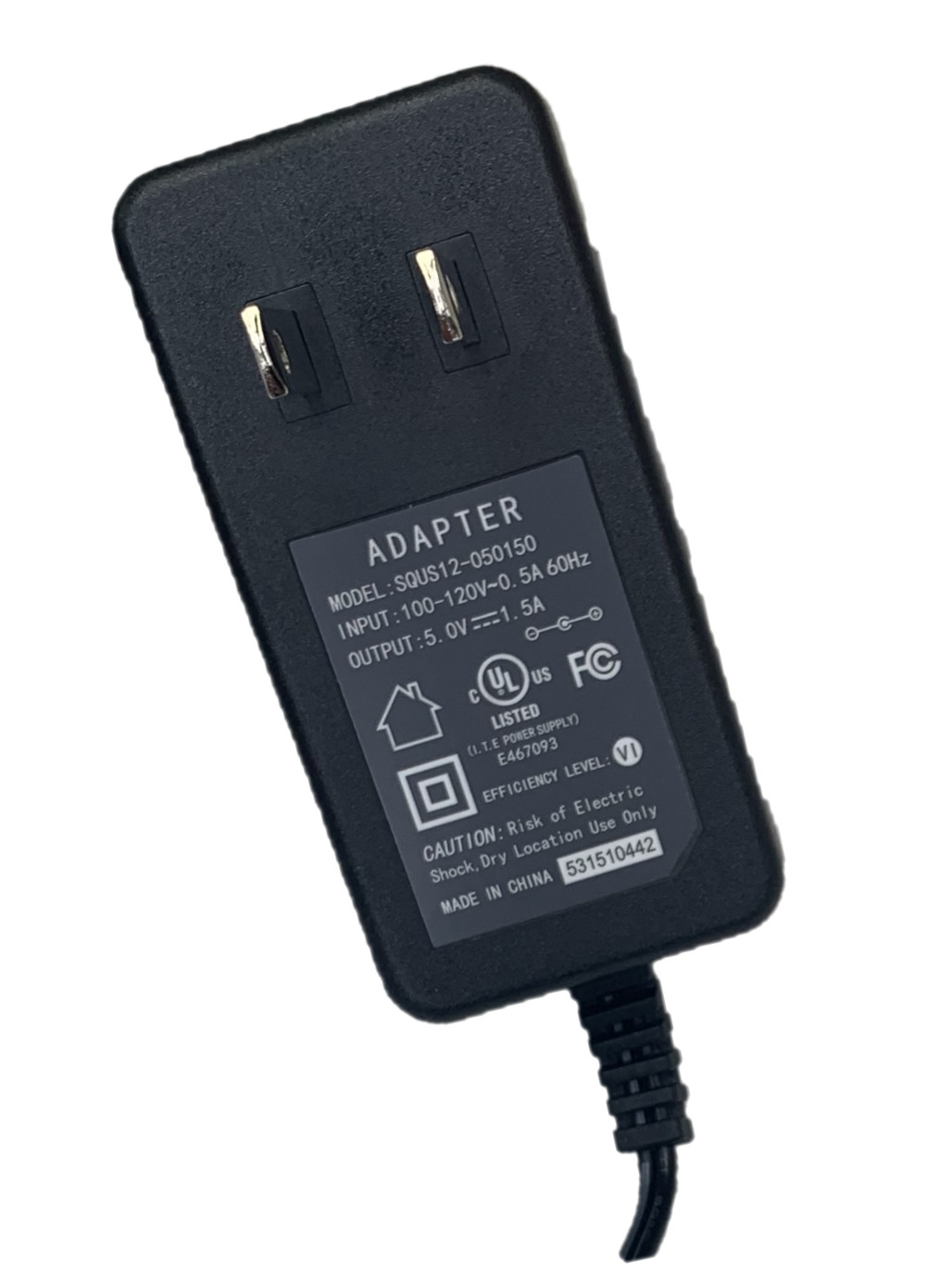 CTI 25-2081L1 5V Dc 1.5A power supply