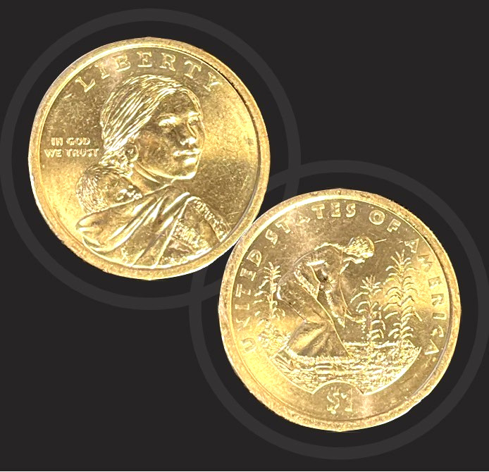 2009 P Sacagawea Native American Three Sisters Dollar AU condition