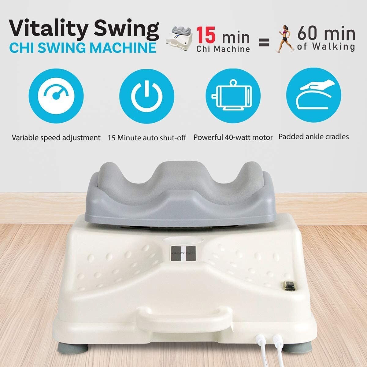 U.S Jaclean USJ106 Chi Vitalizer QI Machine Variable Speed Remote Auto-Timer NEW