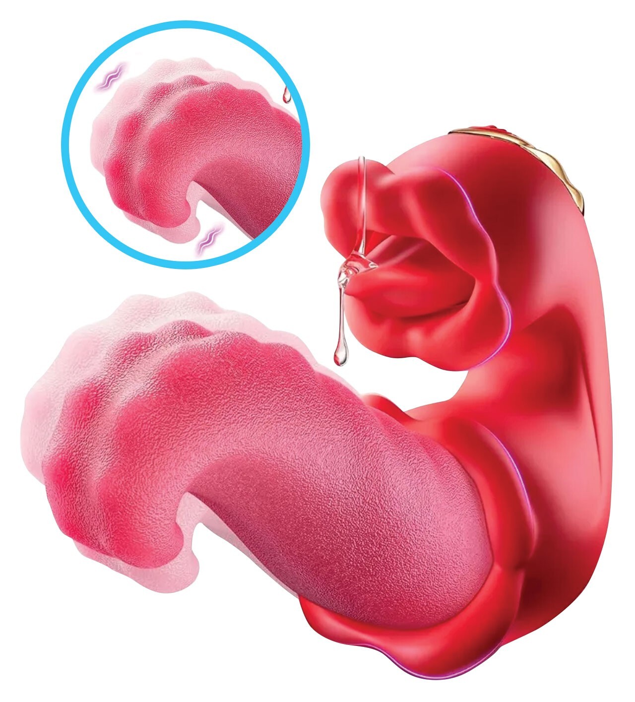 Wet Smooches Rechargeable Multi Function Tongue Vibrator & Clitoral Stimulator