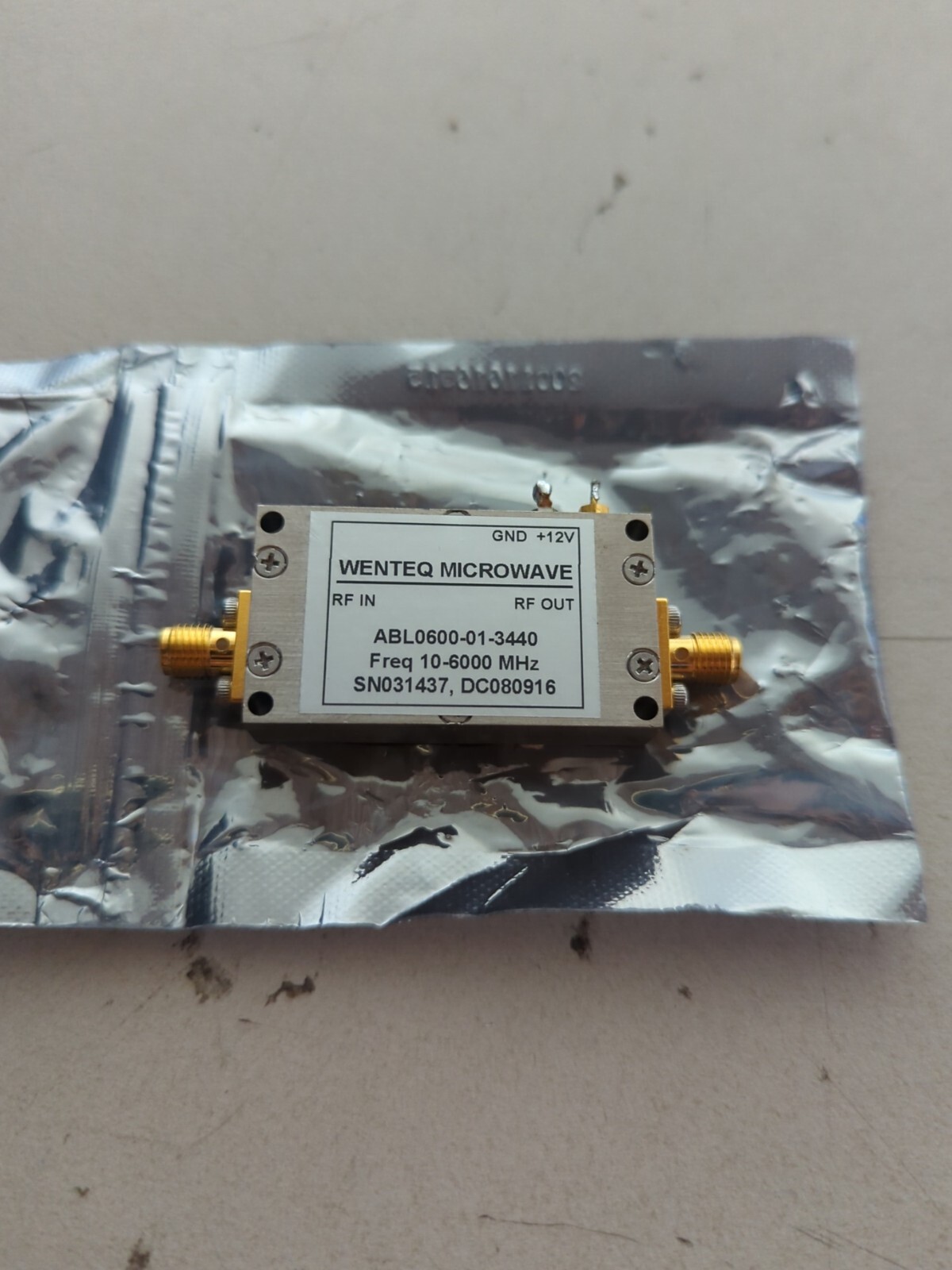 10MHz to 6GHz Low Noise RF Amplifier with input protection ABL0600-01-3040
