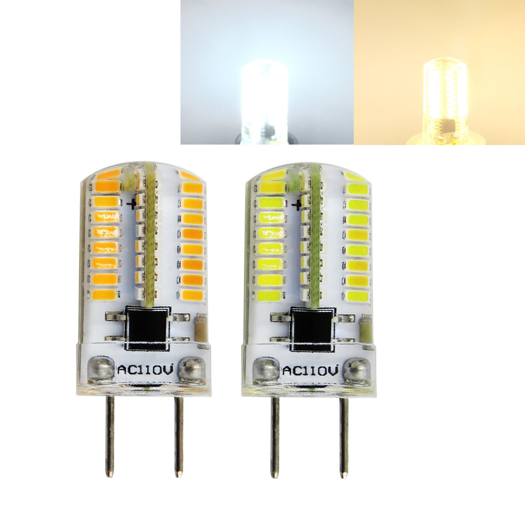 10pcs G8 LED Bulb Light Lamp T5 64SMD Kitchen Cabinet Lighting White/Warm 120V H