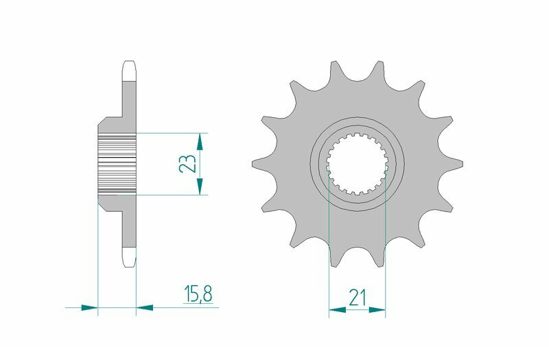 8961 - Standard Steel Sprocket 21504 520 Compatible with Yamaha XT 600 E (DJ02) 600