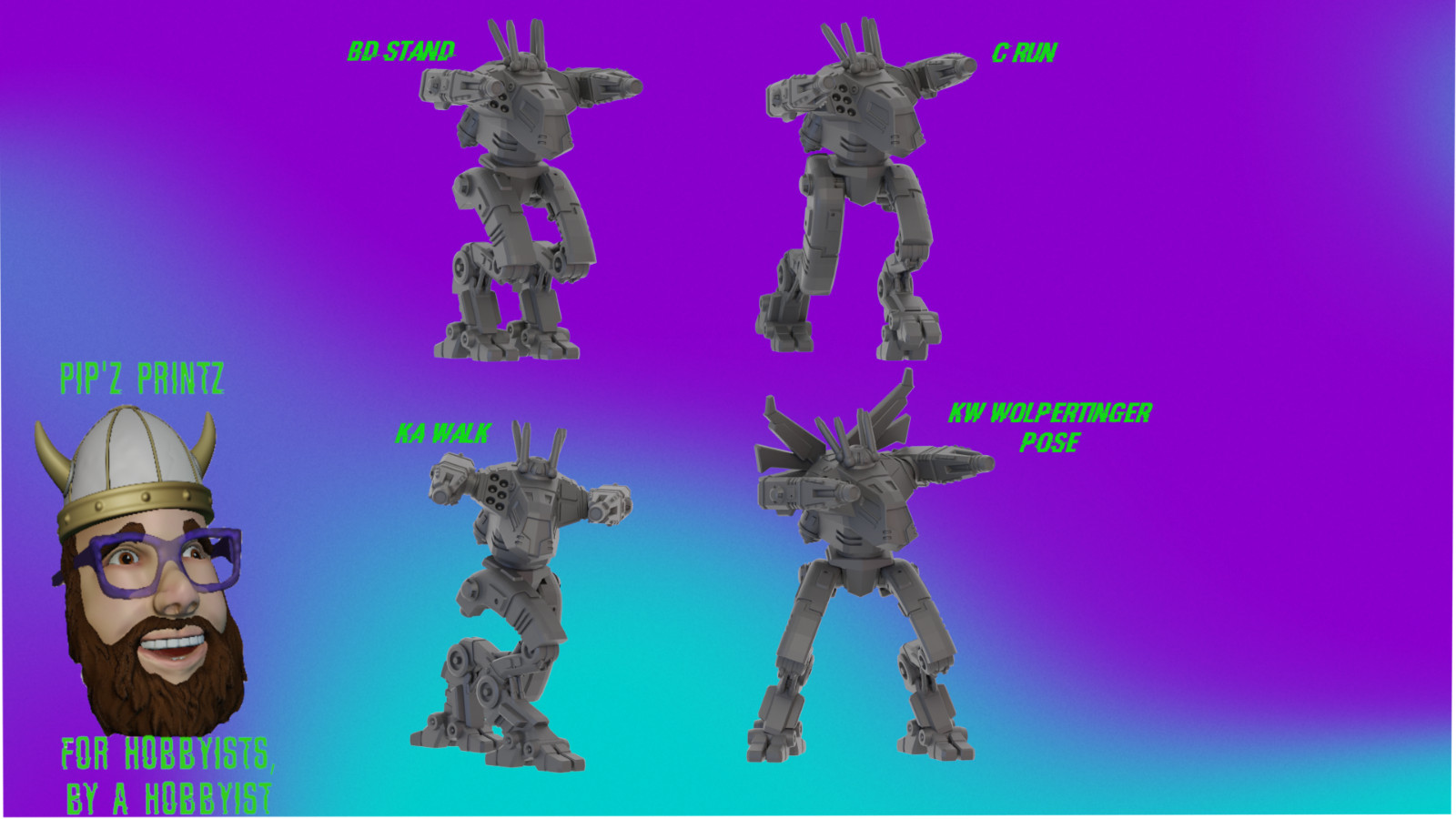 Jackalope Alternate Mech Model For Battletech 6mm-10mm-15mm RLWS