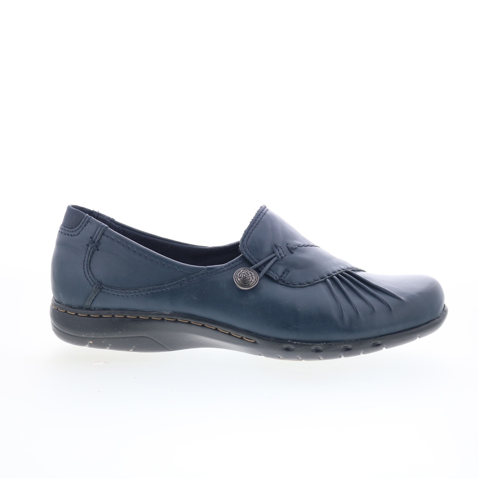 Cobb Hill Paulette CAG01NV Womens Blue Extra Wide Loafer Flats Shoes