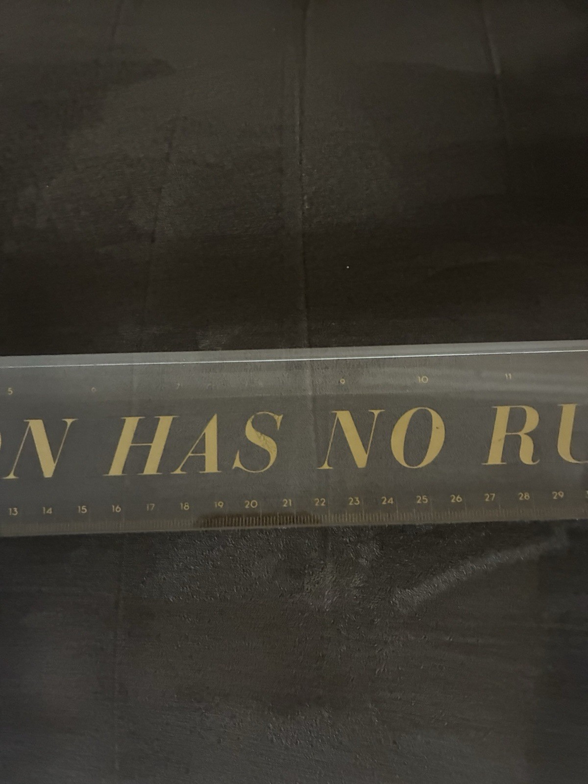 CLEAR GLASS RULER “Fashion Has No Rules” 15 Inches Rare ** FREE SHIPPING *