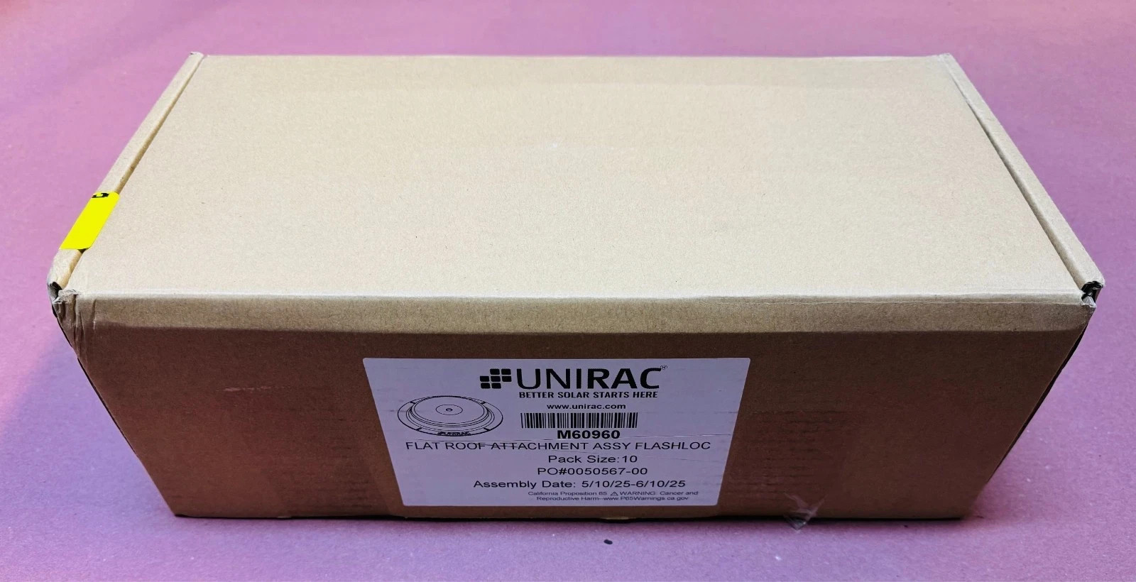 Unirac M60960 Solar Flat Roof Attachment Flashloc Roof Mounting White⭐BOX OF 10⭐