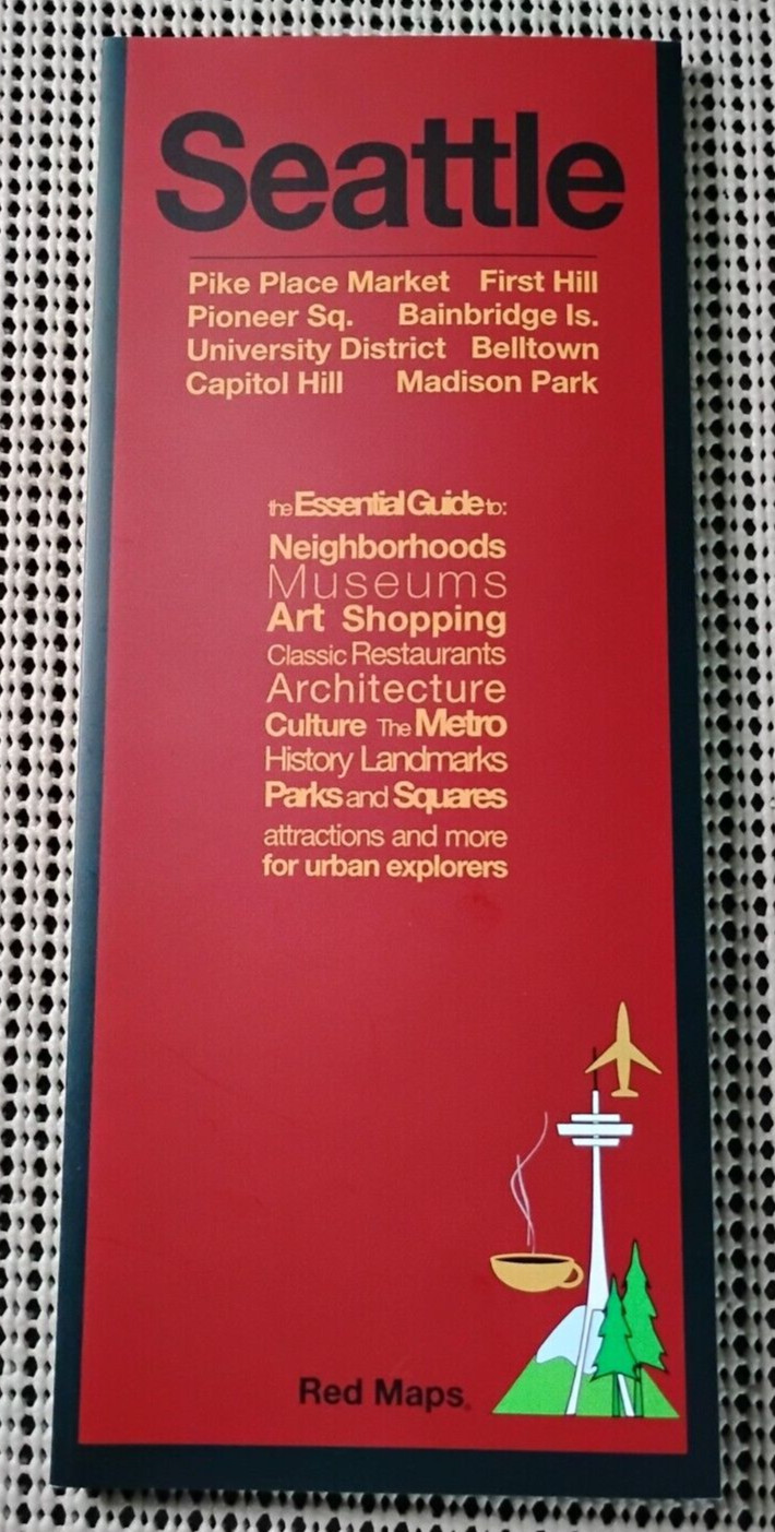 Seattle Red Map Travel Guide